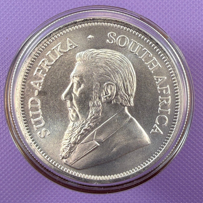 Moneda de plata Krugerrand de Sudáfrica de 2024 BU coleccionable