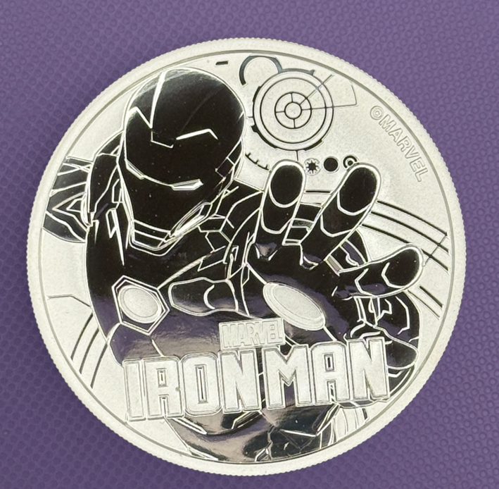 2018 Tuvalu Marvel Iron Man 1 oz Silver Coin in Original Capsule
