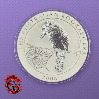 2008 Australia Kookaburra 1 oz Silver - Reverse in Capsule