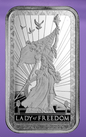 PAMP Lady of Freedom Collectible Silver Bar in Airtite Capsule