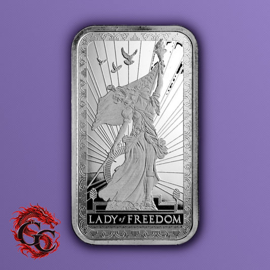 PAMP Lady of Freedom Collectible Silver Bar in Airtite Capsule