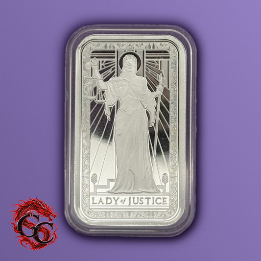 2026 PAMP Suisse Lady of Justice 10 oz .999 Silver Bar