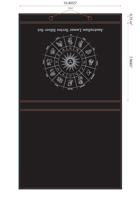 Premium Black Storage Box for 1 oz Perth Mint Lunar Series I & III Coins – Interchangeable – Silver Foil Zodiac Design