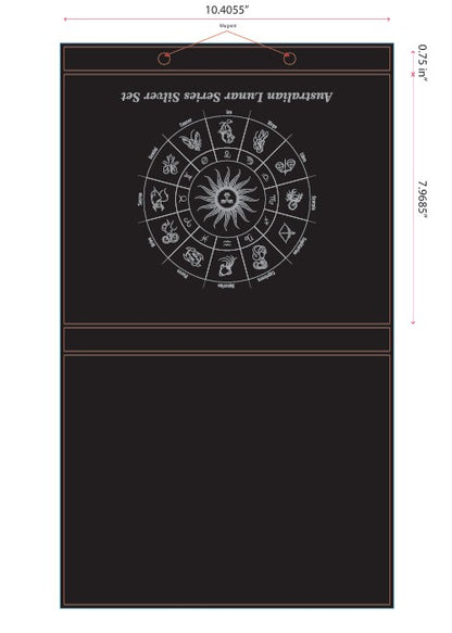 Premium Black Storage Box for 1 oz Perth Mint Lunar Series I & III Coins – Interchangeable – Silver Foil Zodiac Design