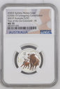 2021 Australia Year of the Ox Colorized 1/4 oz Silver ANDA Sydney Expo Cancellation NGC MS70