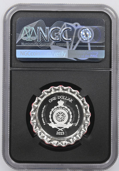 2023 Niue Coca-Cola Bottle Cap 6g Silver Proof NGC PF70 Ultra Cameo | Top Pop