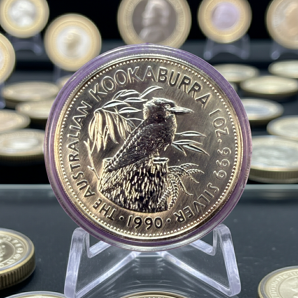 1990 Australia Kookaburra 1 oz Silver Coin .999 Fine BU