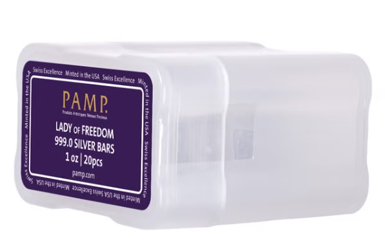 PAMP Lady of Freedom Collectible Silver Bar in Airtite Capsule