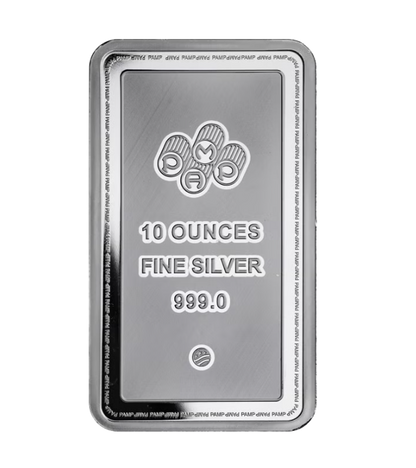 PAMP Suisse Lady of Justice 10 oz .999 Silver Bar in Capsule