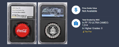 2023 Niue Coca-Cola Bottle Cap 6g Silver Proof NGC PF70 Ultra Cameo | Top Pop