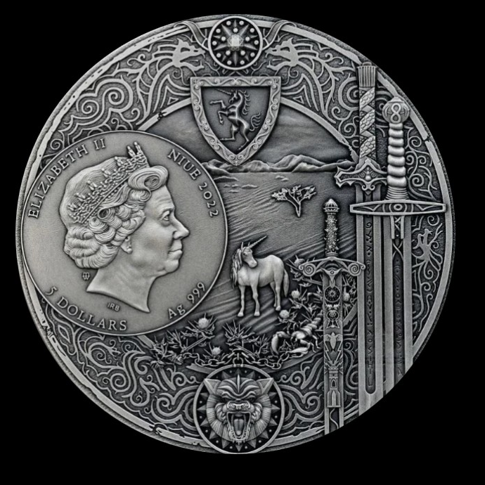 Witcher Time of Contempt Antiqued Coin w/ Box and Certificate of Authenticity