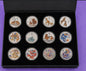 Complete Perth Mint Lunar Series III Colorized 1 oz Silver Collection (12 Coins) with Custom Display Case