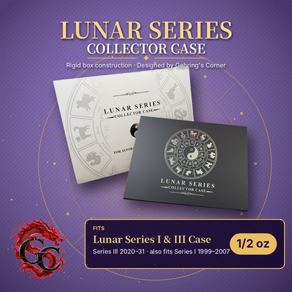 Lunar Silver Coin Storage Box – 1/2 oz – Series I & III Capsule Edition