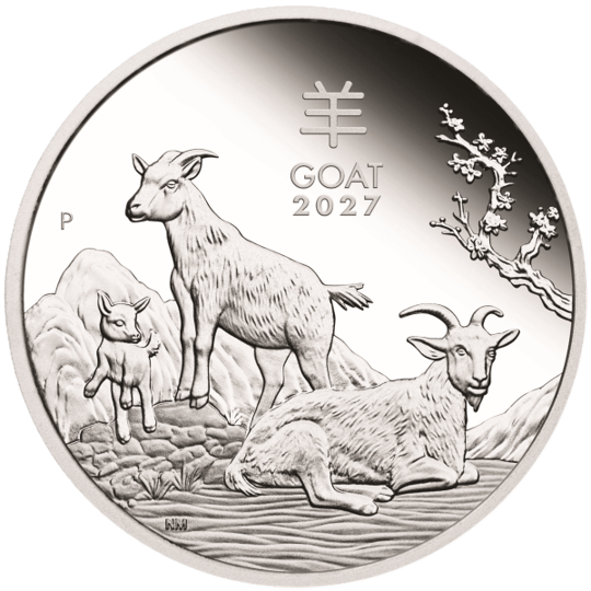 2027-P Lunar Series III Goat 1 oz .9999 Silver Proof w/ Box & COA #1979