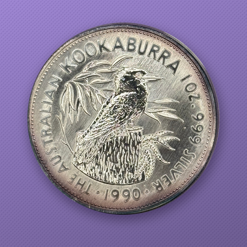1990-P Australia Kookaburra $5 1 oz .999 Silver Coin First Year