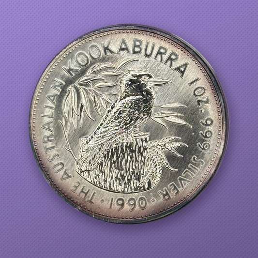 1990-P Australia Kookaburra $5 1 oz .999 Silver Coin First Year