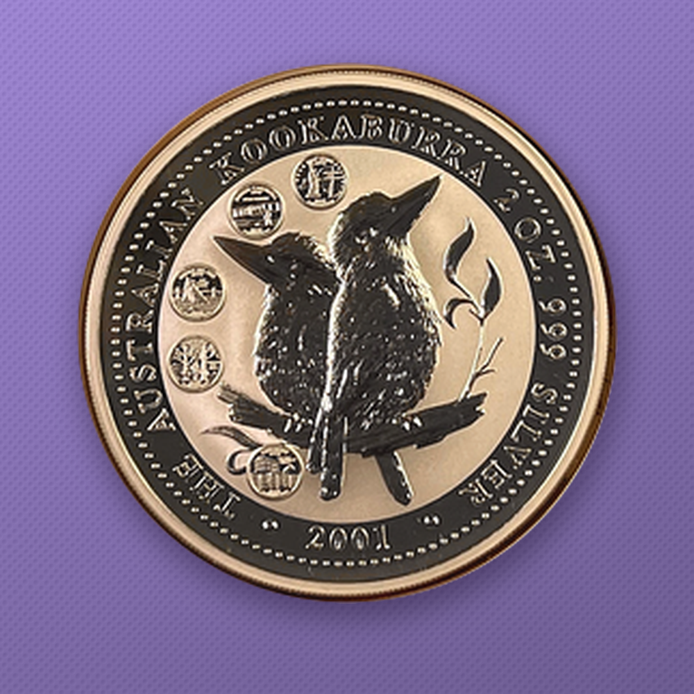 1999-P Kookaburra 2 oz Coin with 5 State Privy, Third Five States Set