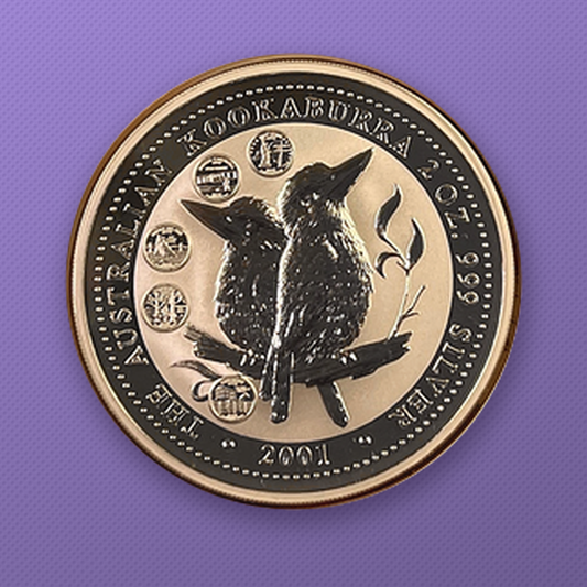 1999-P Kookaburra 2 oz Coin with 5 State Privy, Third Five States Set