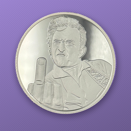 Demented Silver Johnny Cash Walking the Line 1 oz .999 Silver Round