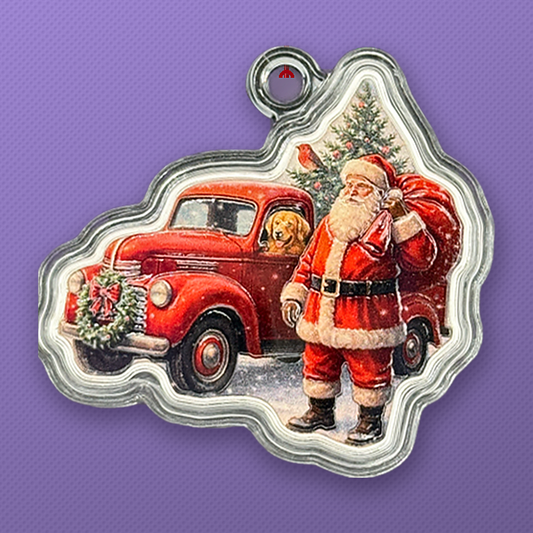 2026 Solomon Islands Santa & Red Truck 1 oz Silver Colorized Coin