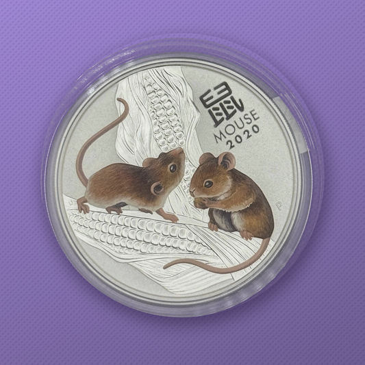 2020-P Lunar Series III Year of the Mouse 2 oz .9999 Silver
