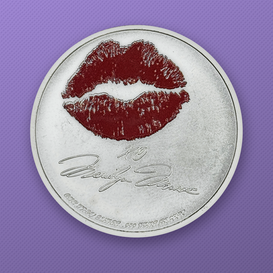 Marilyn Monroe 1 oz .999 Silver Colorized Round