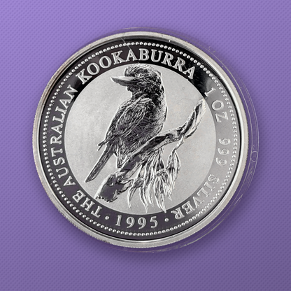 1995-P Australia Kookaburra $1 1 oz .999 Silver Coin BU Toner