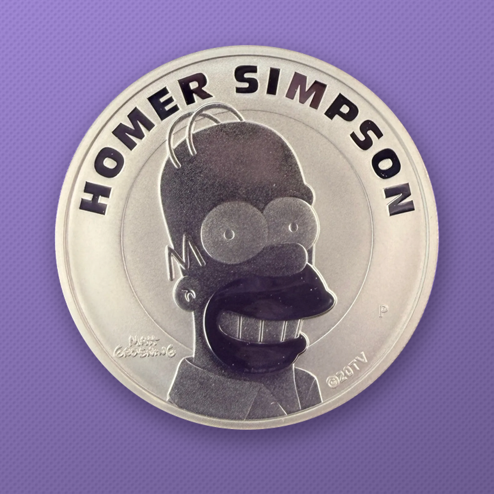 2022 Tuvalu Homer Simpson 1 oz .9999 Silver Coin – The Perth Mint