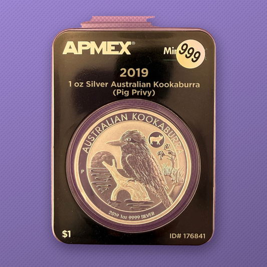 2019-P Australia Kookaburra $1 1 oz .9999 Silver Coin BU