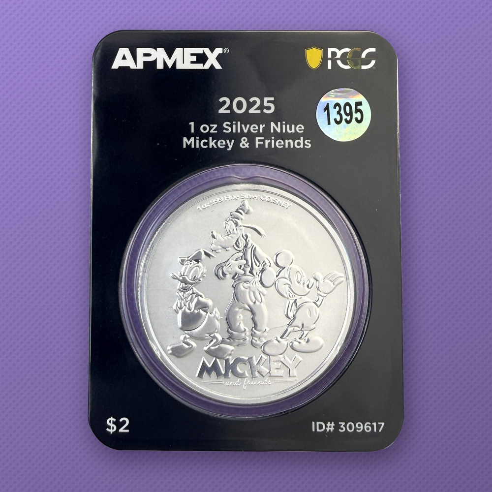 2025 Niue Disney Mickey & Friends 1 oz Silver MintDirect Premier First