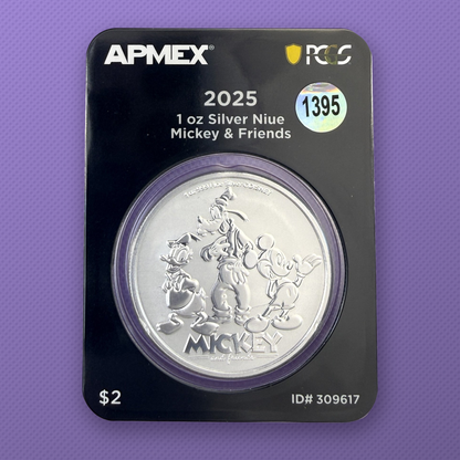 2025 Niue Disney Mickey & Friends 1 oz Silver MintDirect Premier First