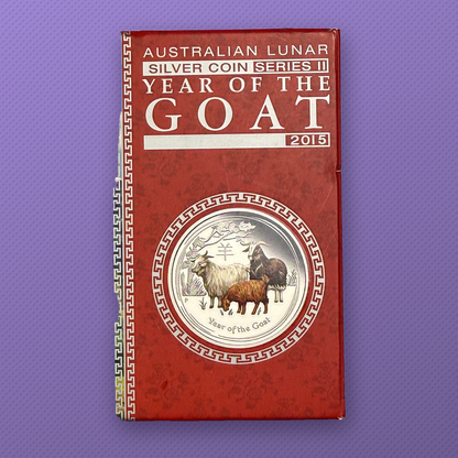 2015-P Lunar Series II Year of the Goat 1/2 oz .999 Silver Colorized BU