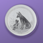 2022-P Australia Mother & Baby Dingo 2 oz .9999 Silver BU