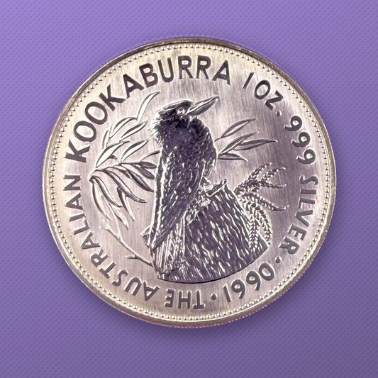 1990-P Australia Kookaburra $5 1 oz .999 Silver Coin BU