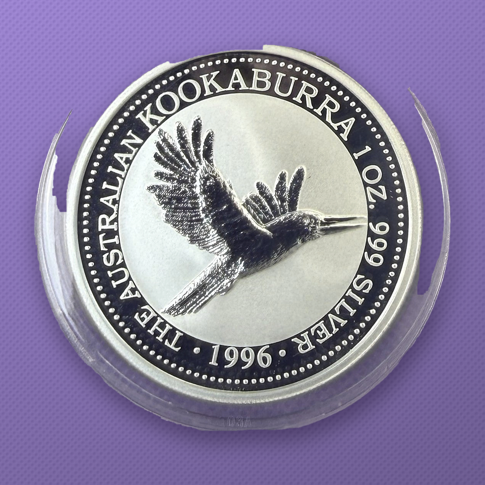 1996-P Australia Kookaburra $1 1 oz .999 Silver Coin ANACS MS70 DCAM
