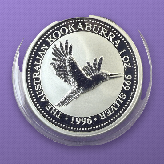 1996-P Australia Kookaburra $1 1 oz .999 Silver Coin ANACS MS70 DCAM