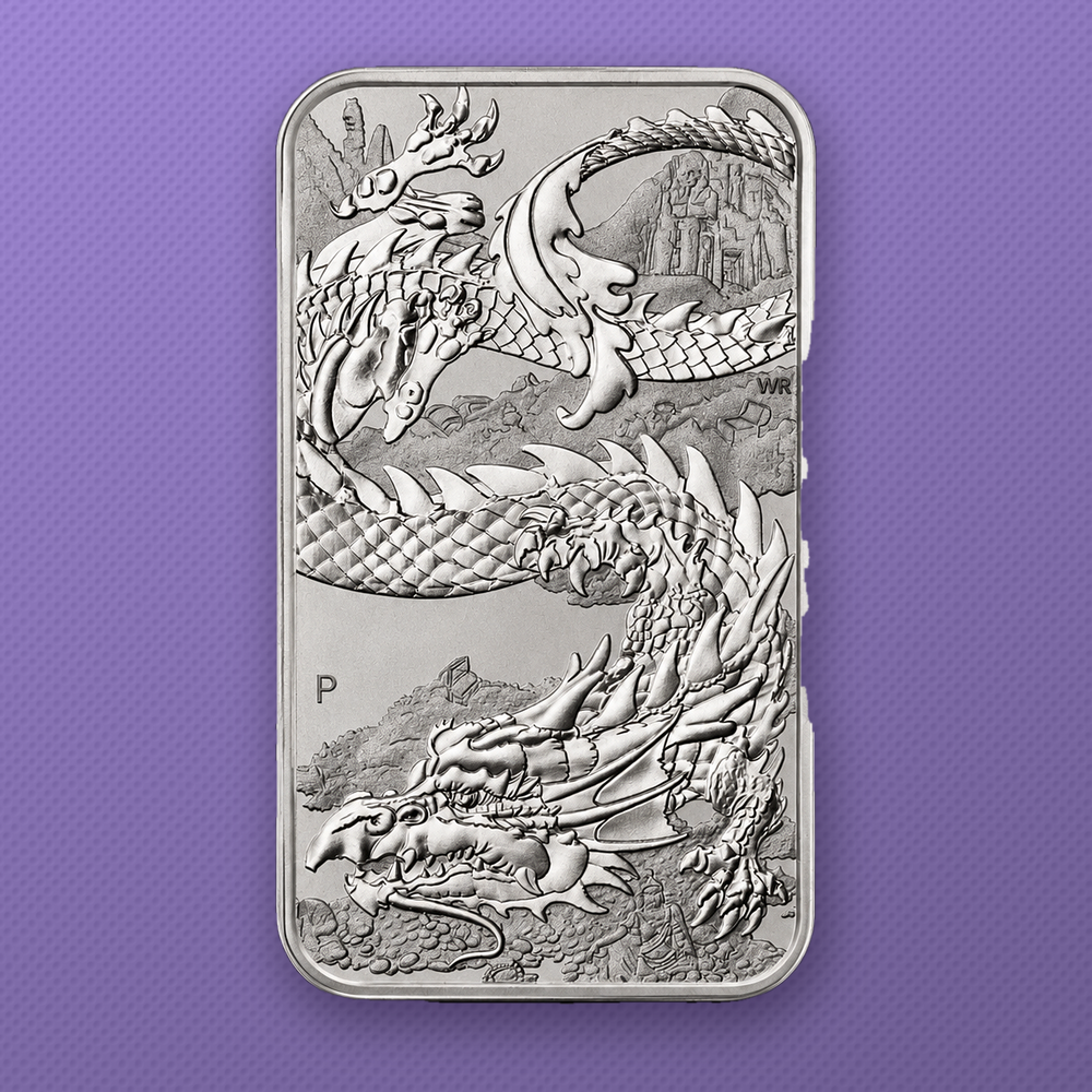 2023 Perth Mint Dragon 1 oz Silver Bar from Roll in New Ultra Capsule