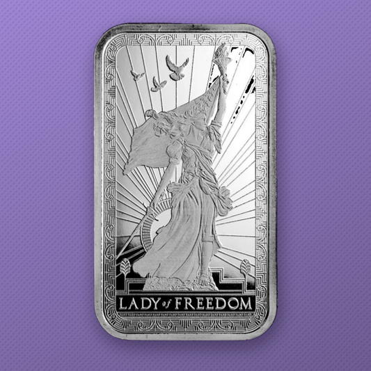 PAMP Lady of Freedom Collectible Silver Bar in Airtite Capsule